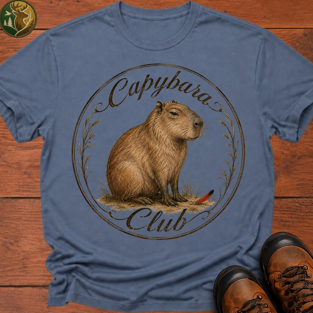Capybara Club T Shirt - Blue Jean