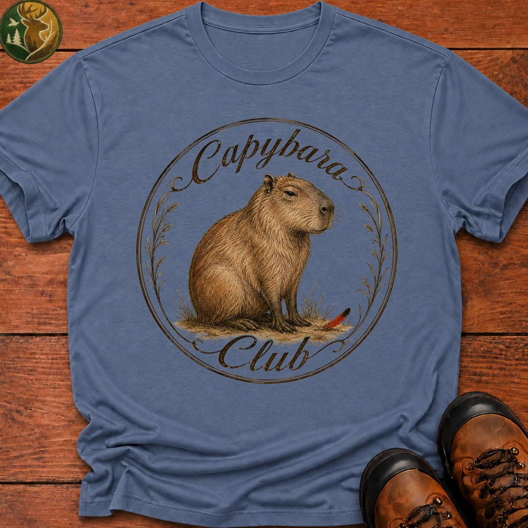 Capybara Club T Shirt - Blue Jean