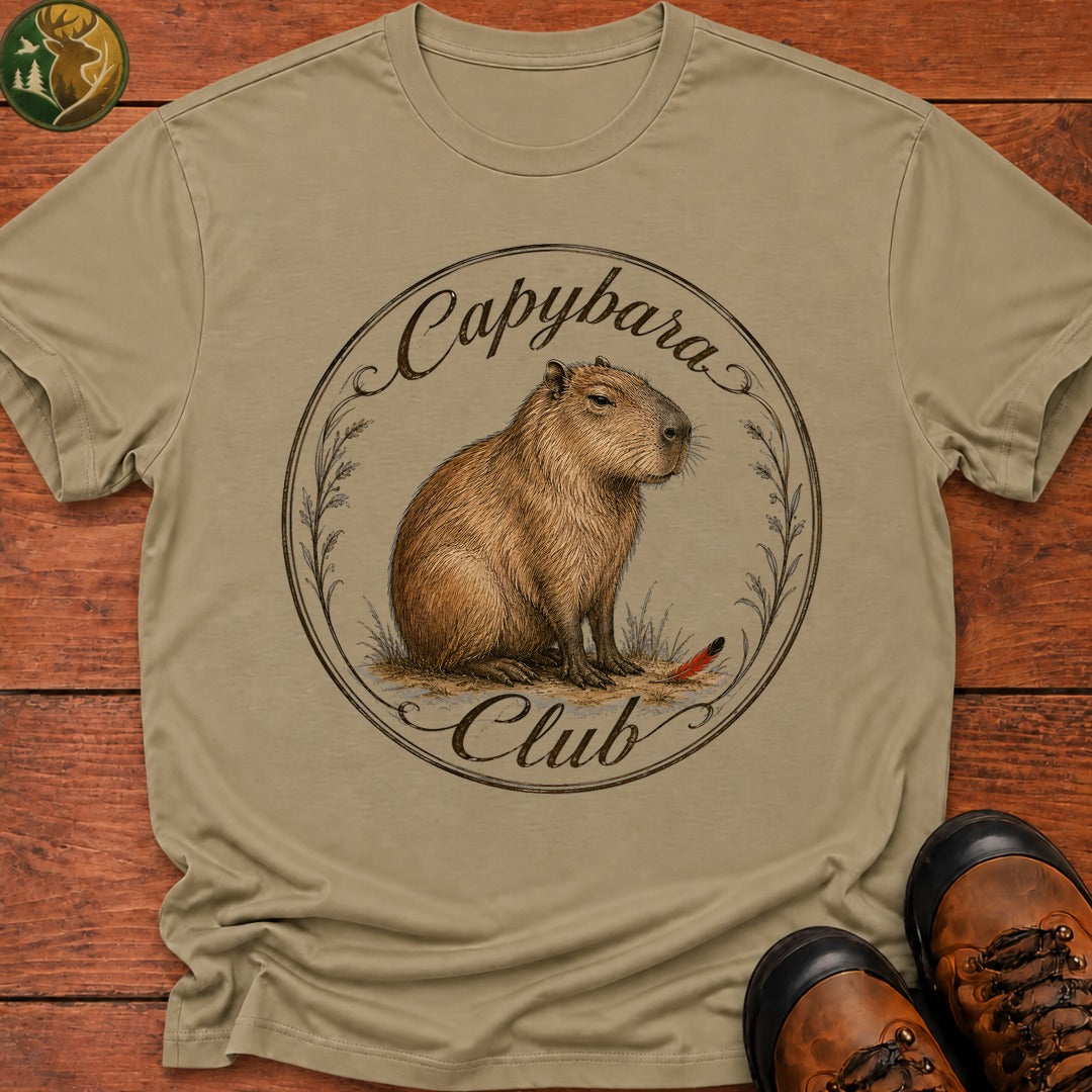 Capybara Club T Shirt - Khaki