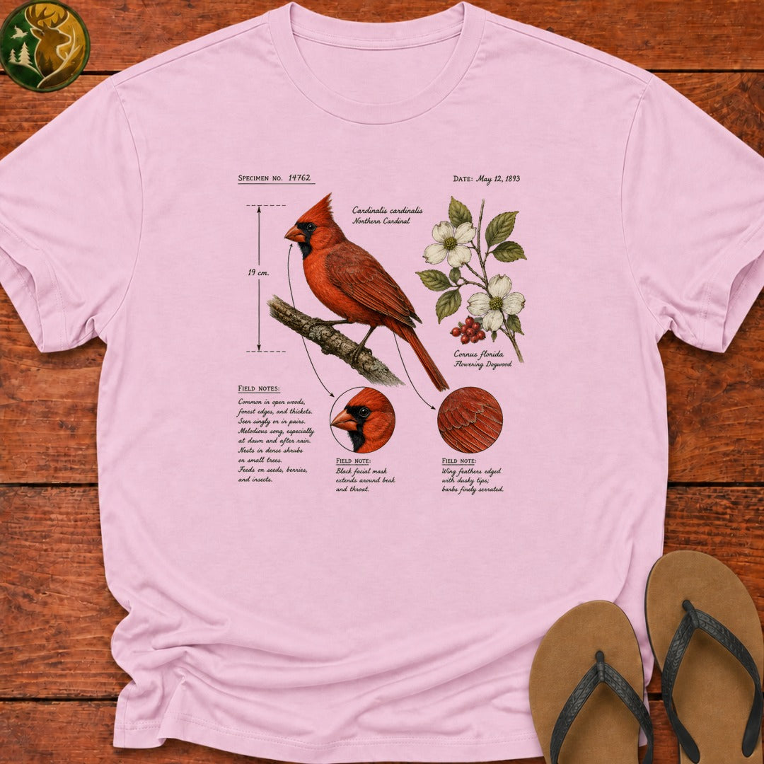Cardinal Field Notes Kids T-Shirt - Light Pink
