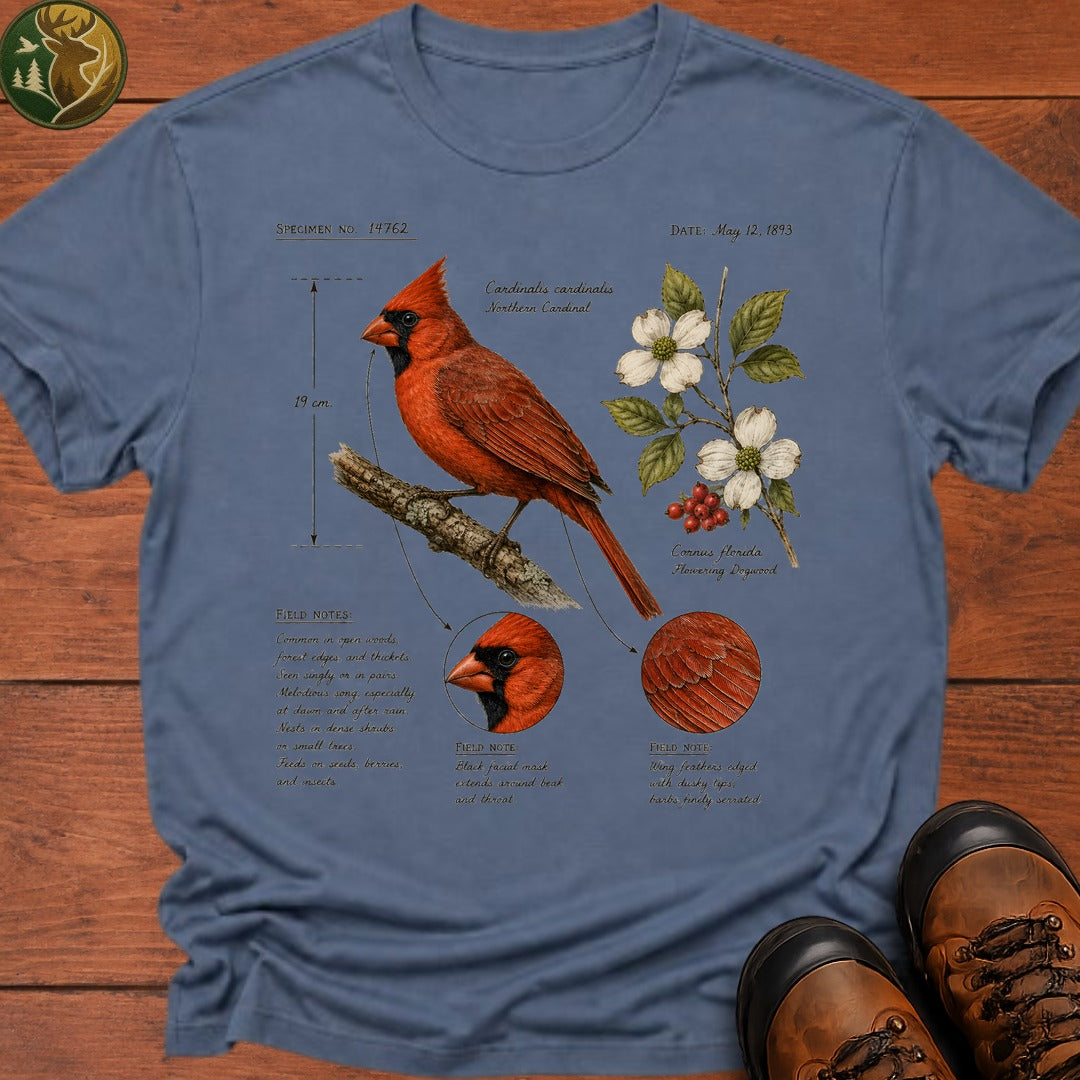 Cardinal Field Notes T Shirt - Blue Jean