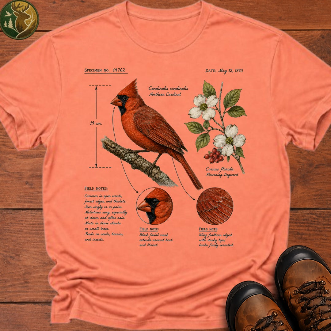 Cardinal Field Notes T Shirt - Melon