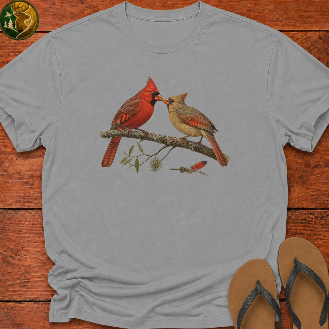 Cardinal Sharing A Grub Kids T-Shirt - Sport Grey