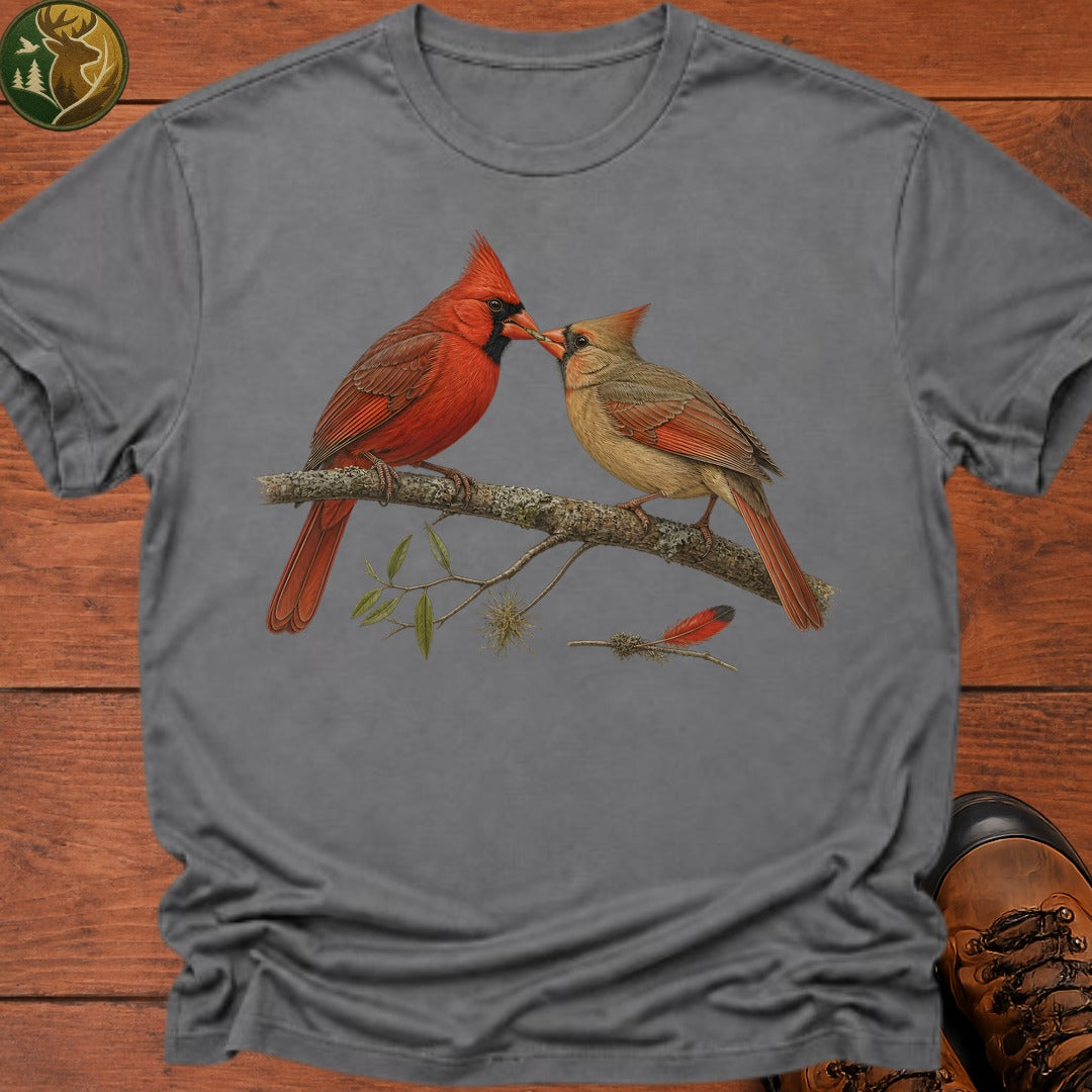 Cardinal Sharing A Grub T Shirt - Grey
