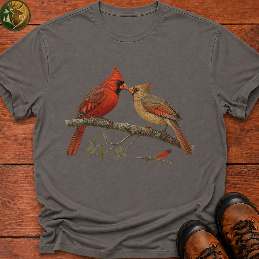 Cardinal Sharing A Grub T Shirt - Grey