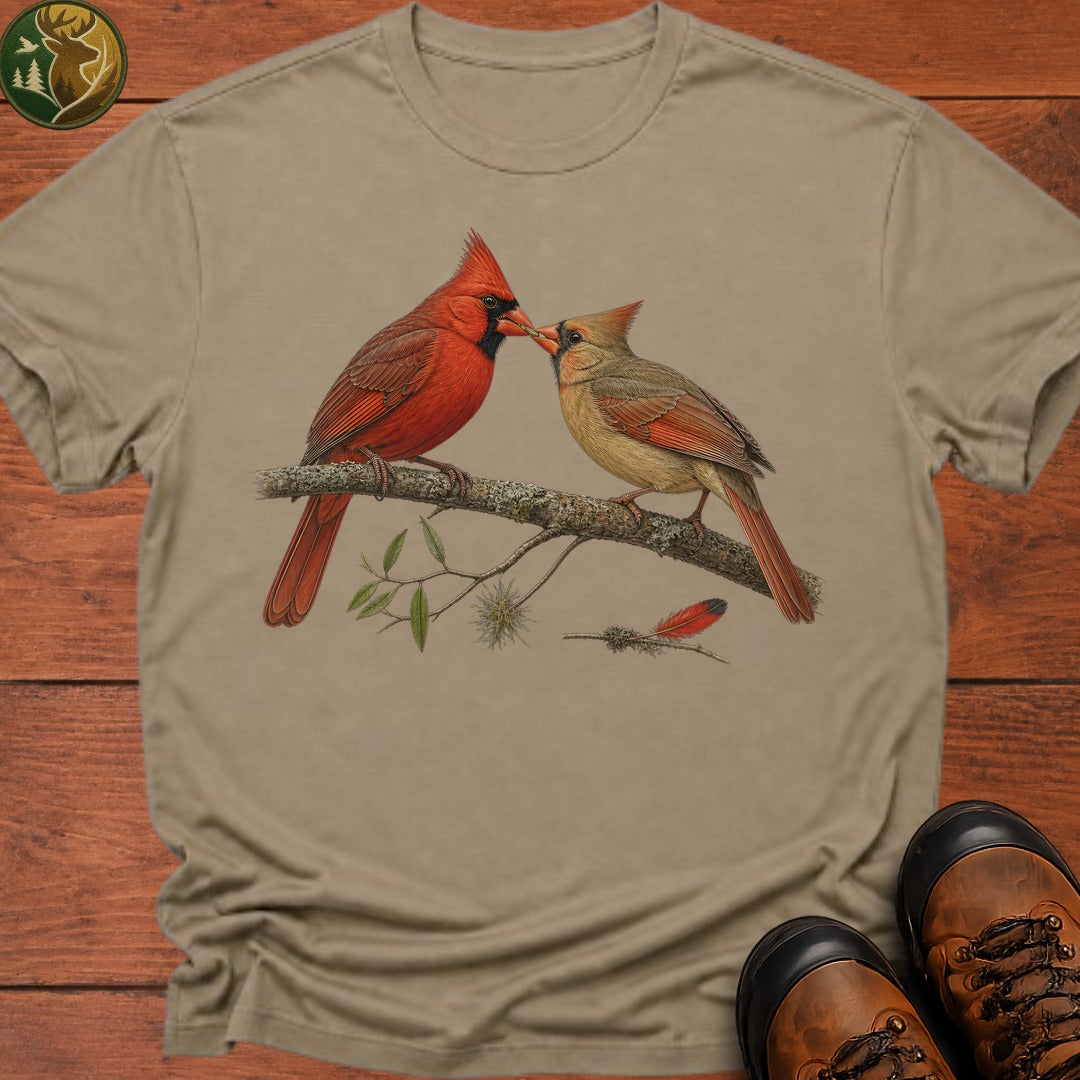 Cardinal Sharing A Grub T Shirt - Khaki