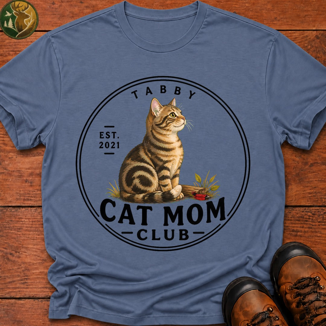 Cat Mom T-Shirt - Blue Jean