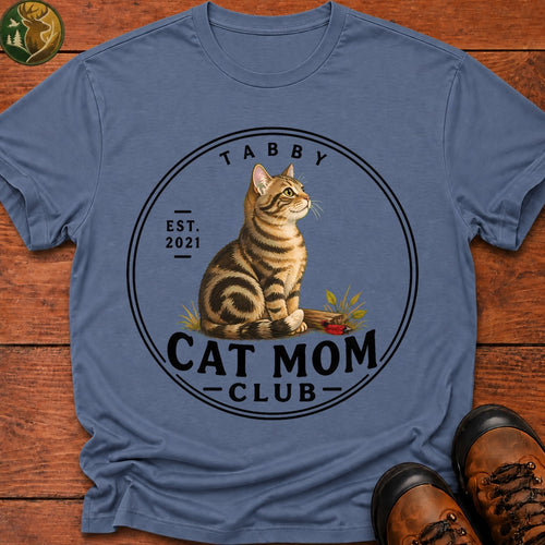 Cat Mom T-Shirt - Blue Jean