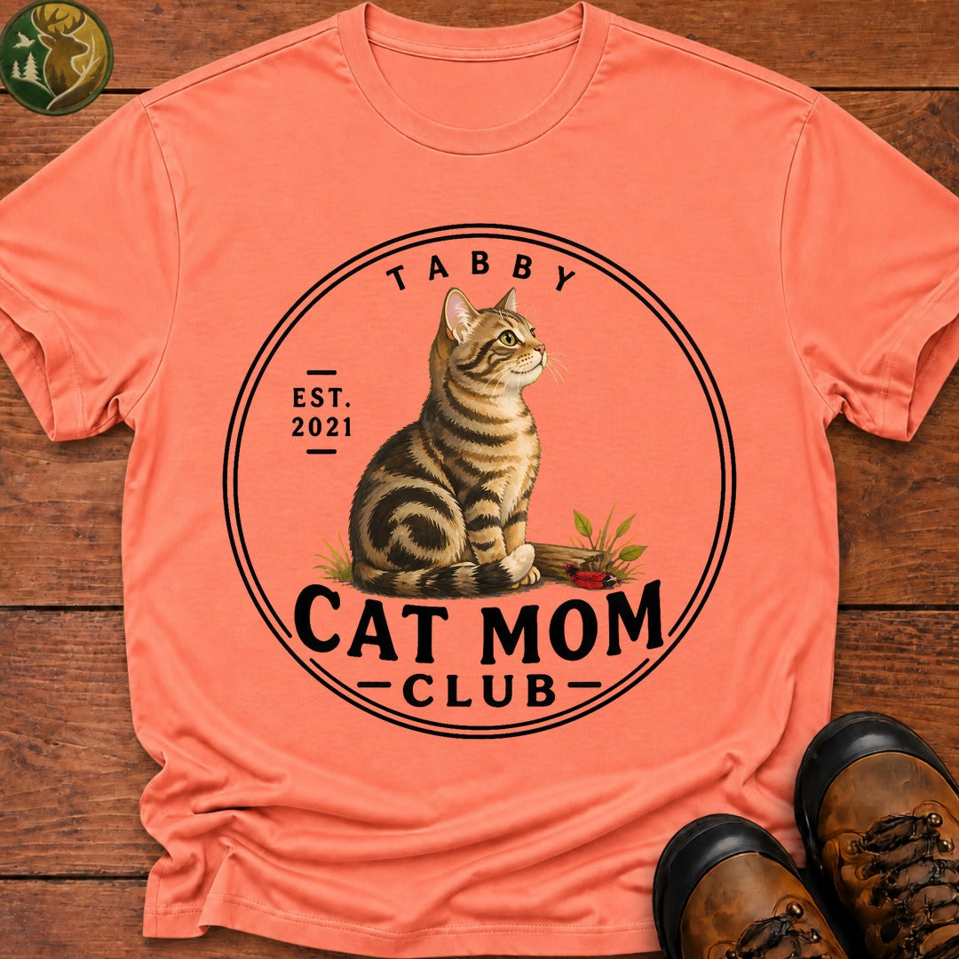 Cat Mom T-Shirt - Melon