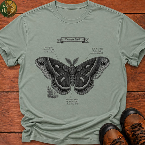 Cecropia Moth T Shirt - Bay