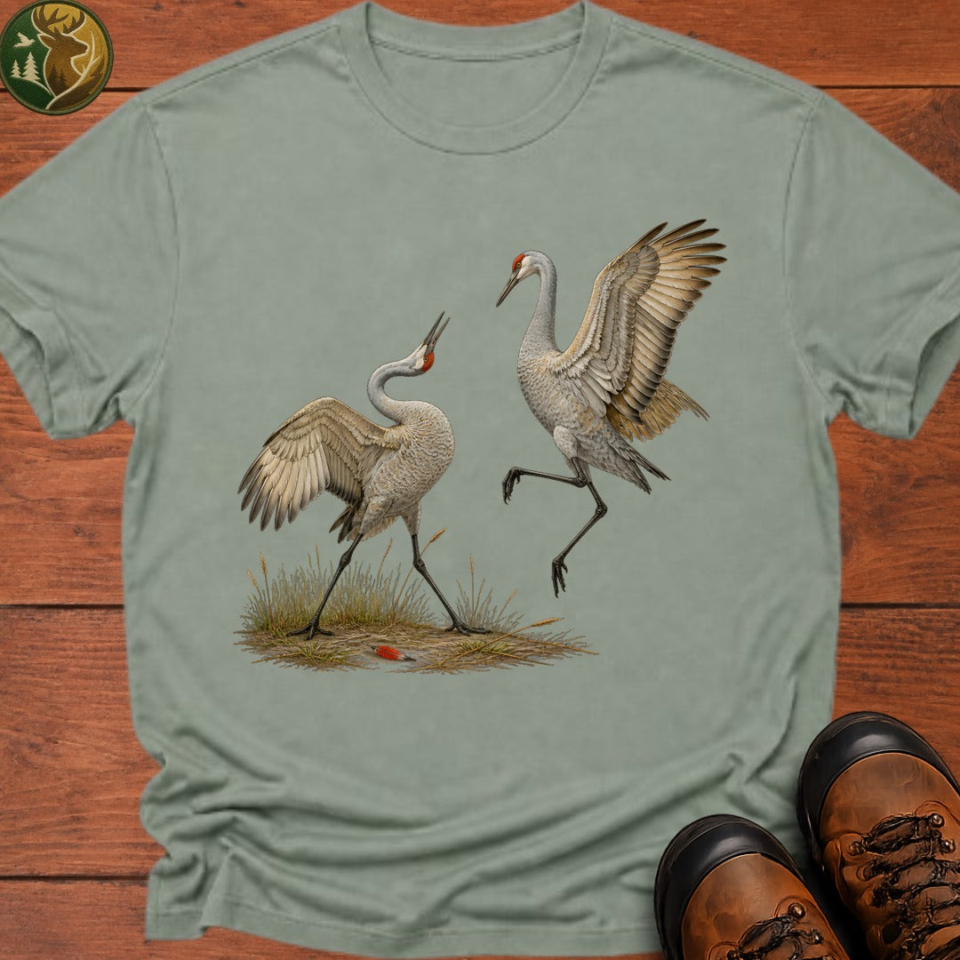 Crane Courtship Dance T Shirt - Bay