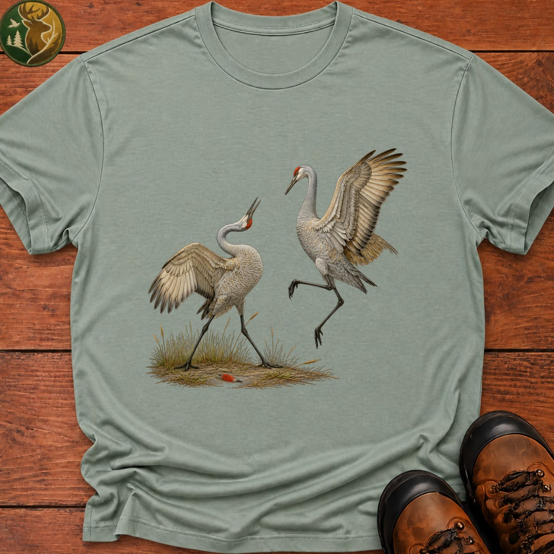 Crane Courtship Dance T Shirt - Bay