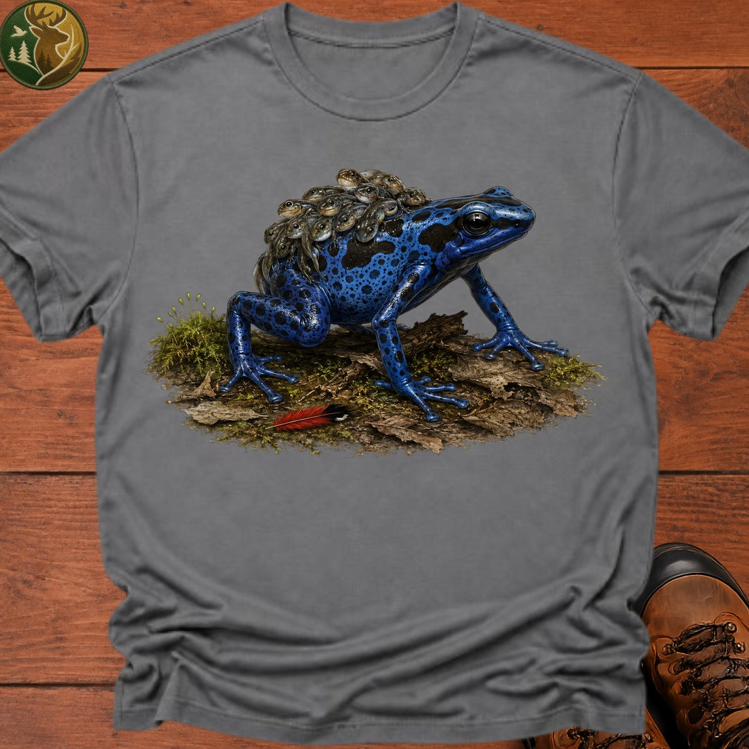 Dart Frog With Tadpoles T Shirt - Grey