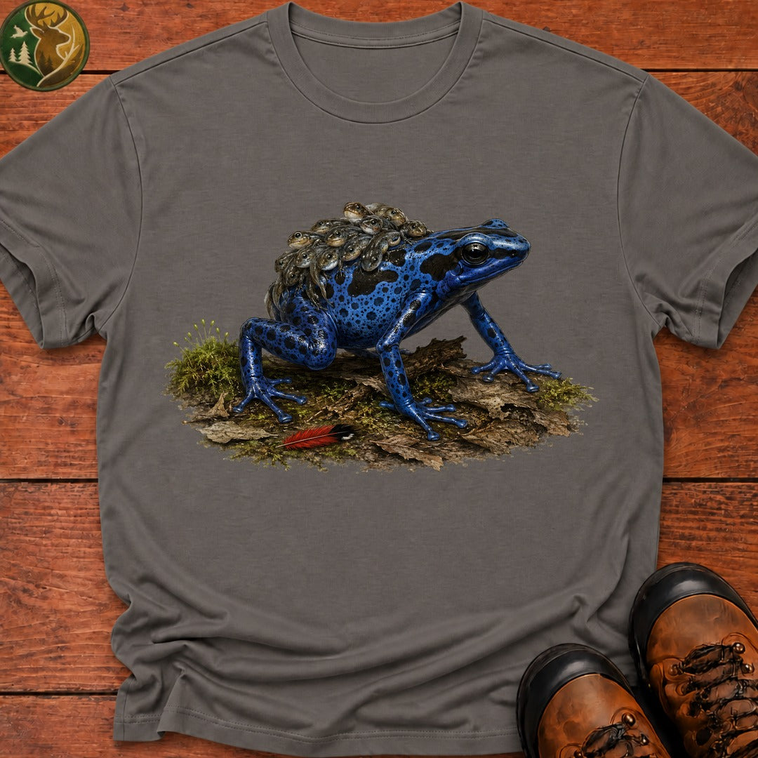 Dart Frog With Tadpoles T Shirt - Grey