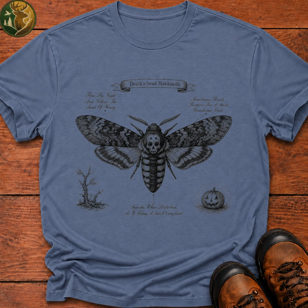 Deaths Head Hawkmoth Halloween T Shirt - Blue Jean