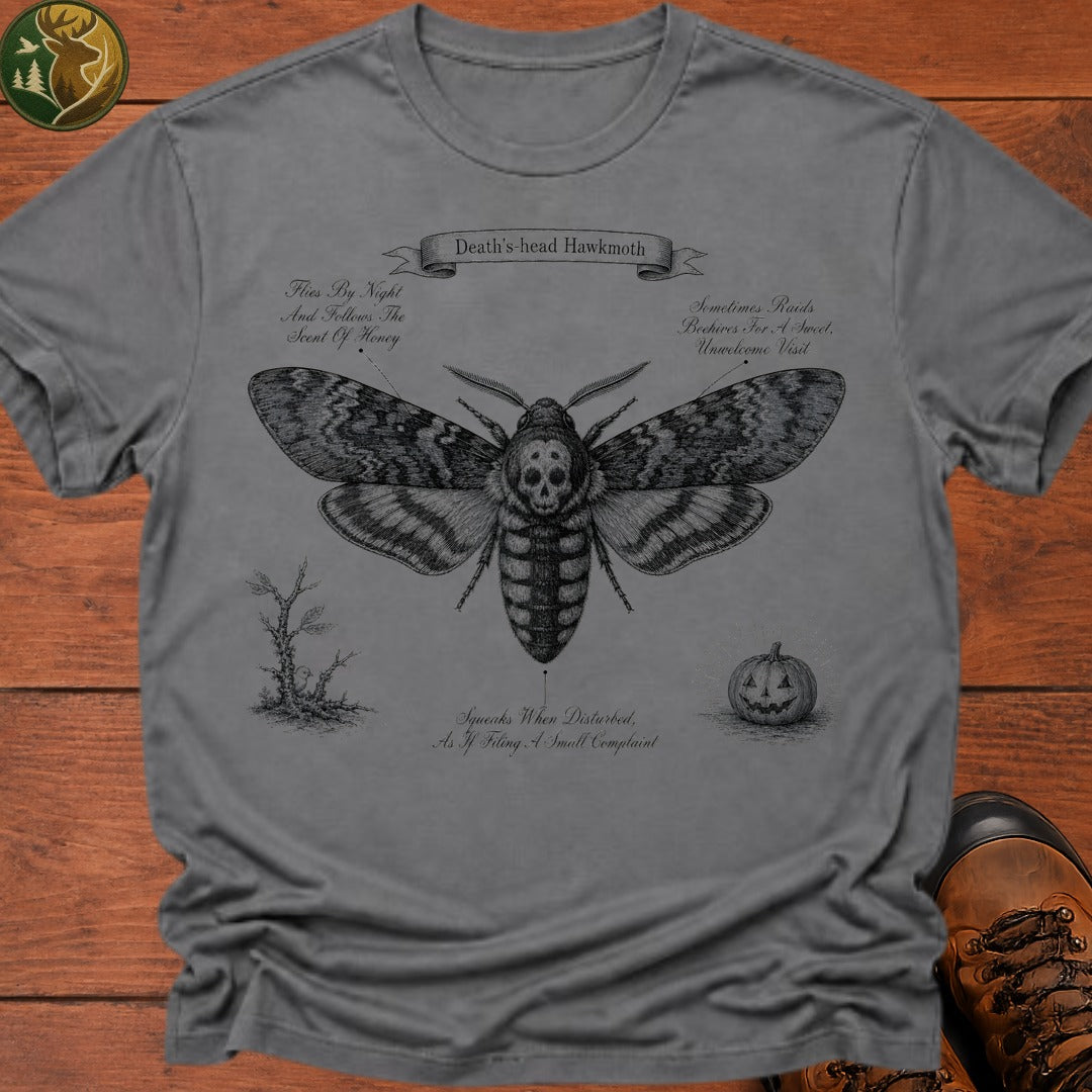 Deaths Head Hawkmoth Halloween T Shirt - Grey