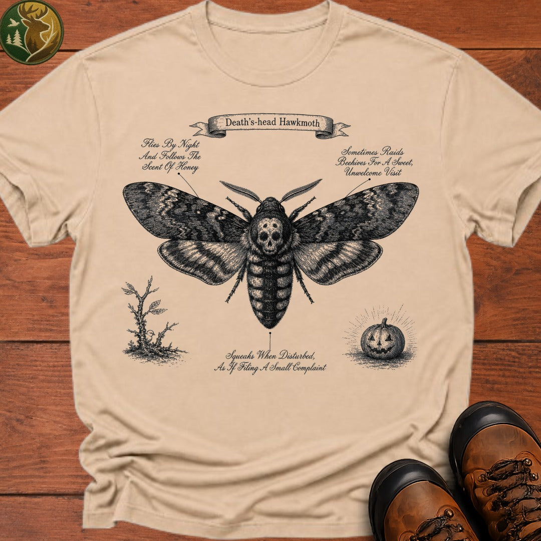 Deaths Head Hawkmoth Halloween T Shirt - Ivory
