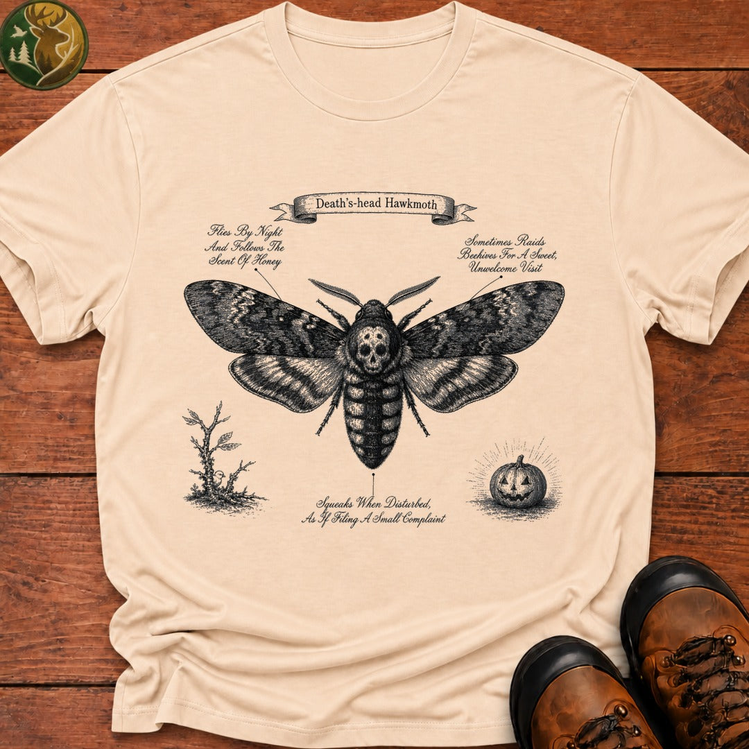 Deaths Head Hawkmoth Halloween T Shirt - Ivory