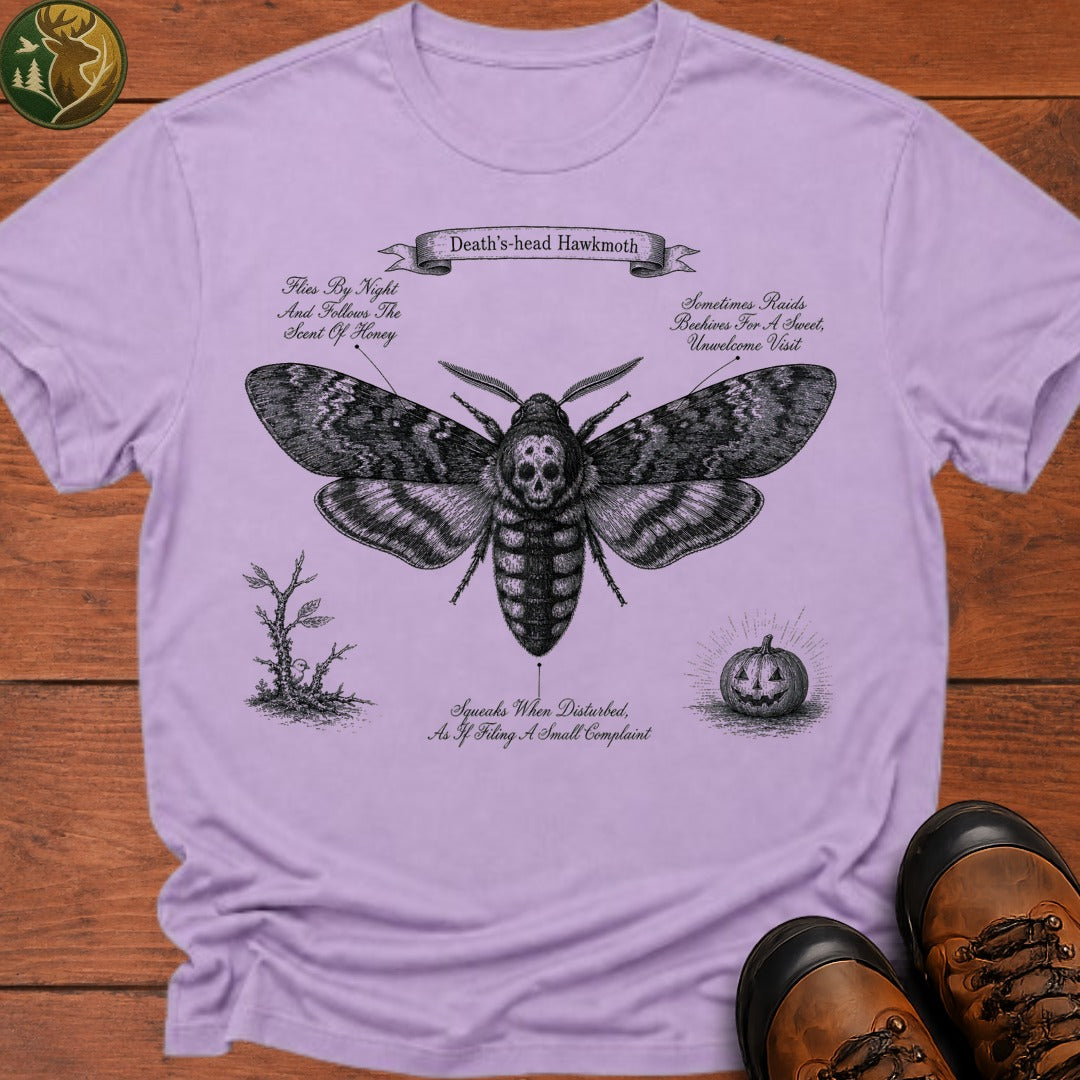 Deaths Head Hawkmoth Halloween T Shirt - Orchid
