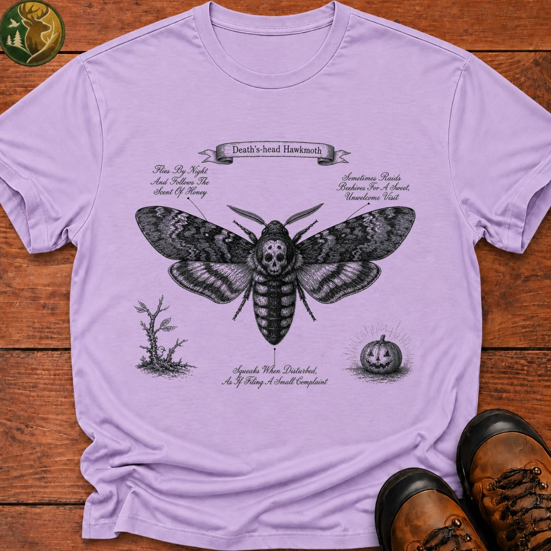 Deaths Head Hawkmoth Halloween T Shirt - Orchid