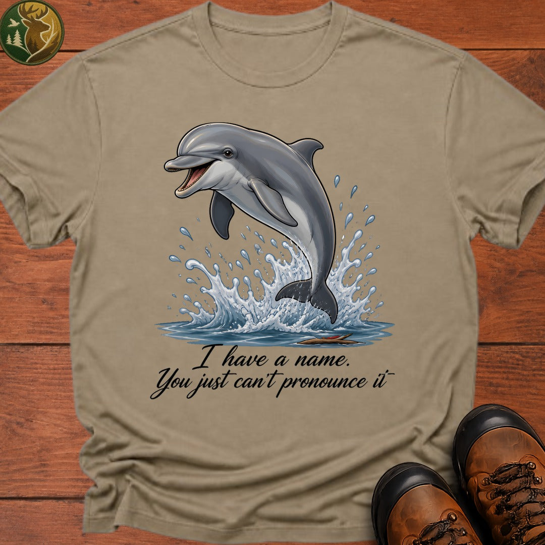 Dolphin Name T Shirt - Khaki