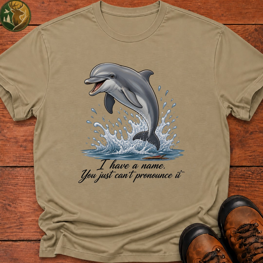 Dolphin Name T Shirt - Khaki