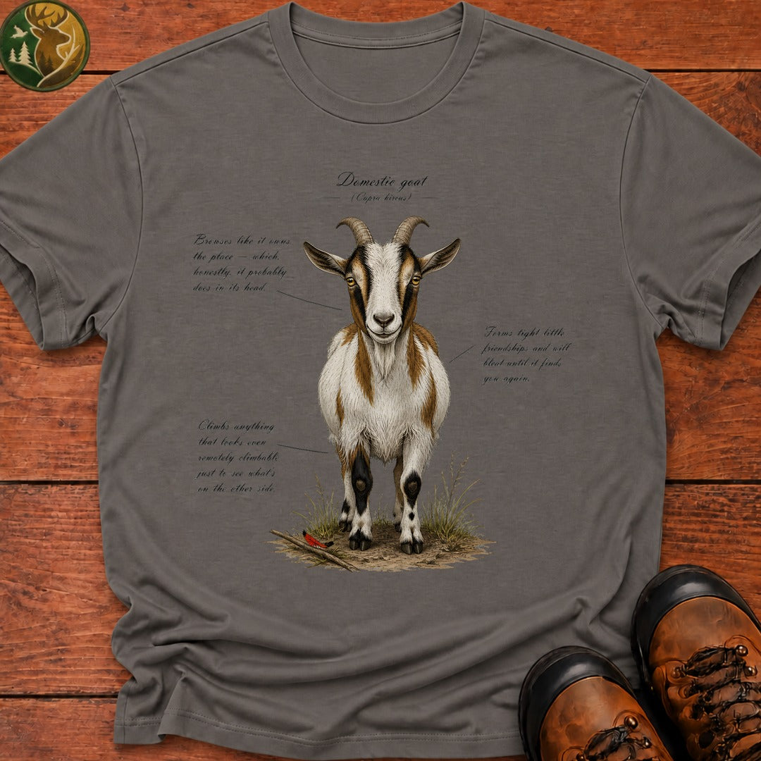 Domestic Goat Field Guide T Shirt - Grey