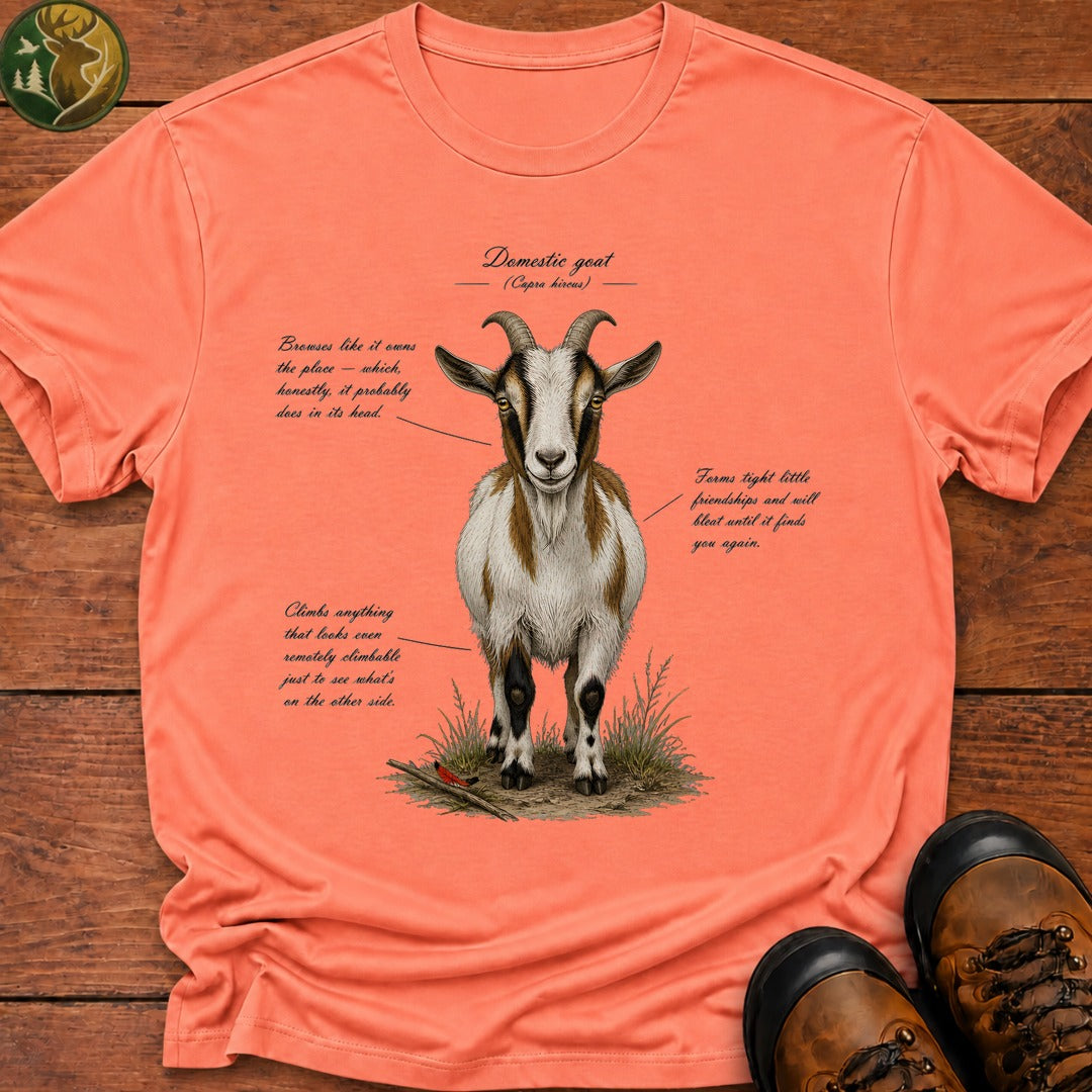 Domestic Goat Field Guide T Shirt - Melon