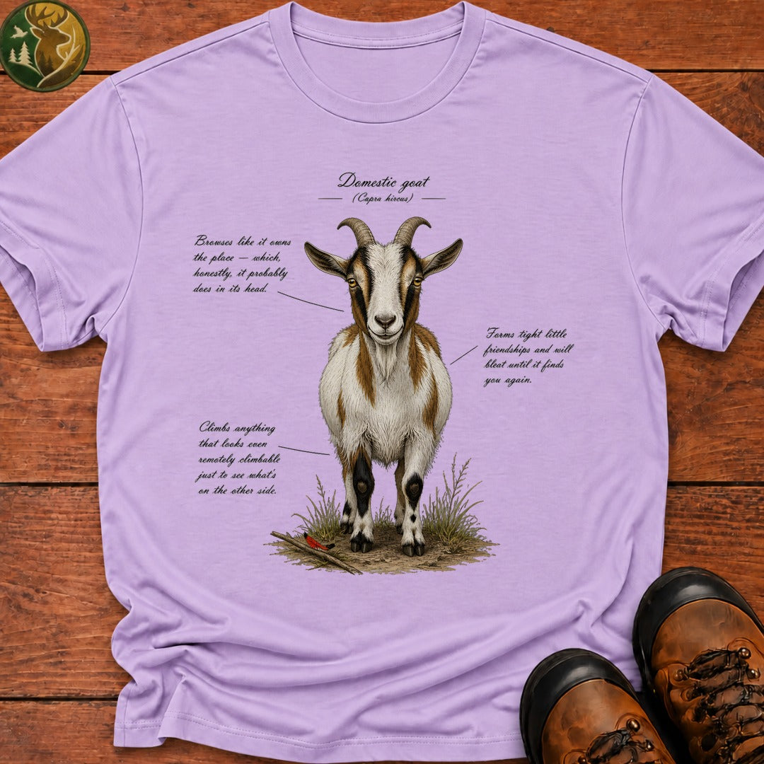Domestic Goat Field Guide T Shirt - Orchid