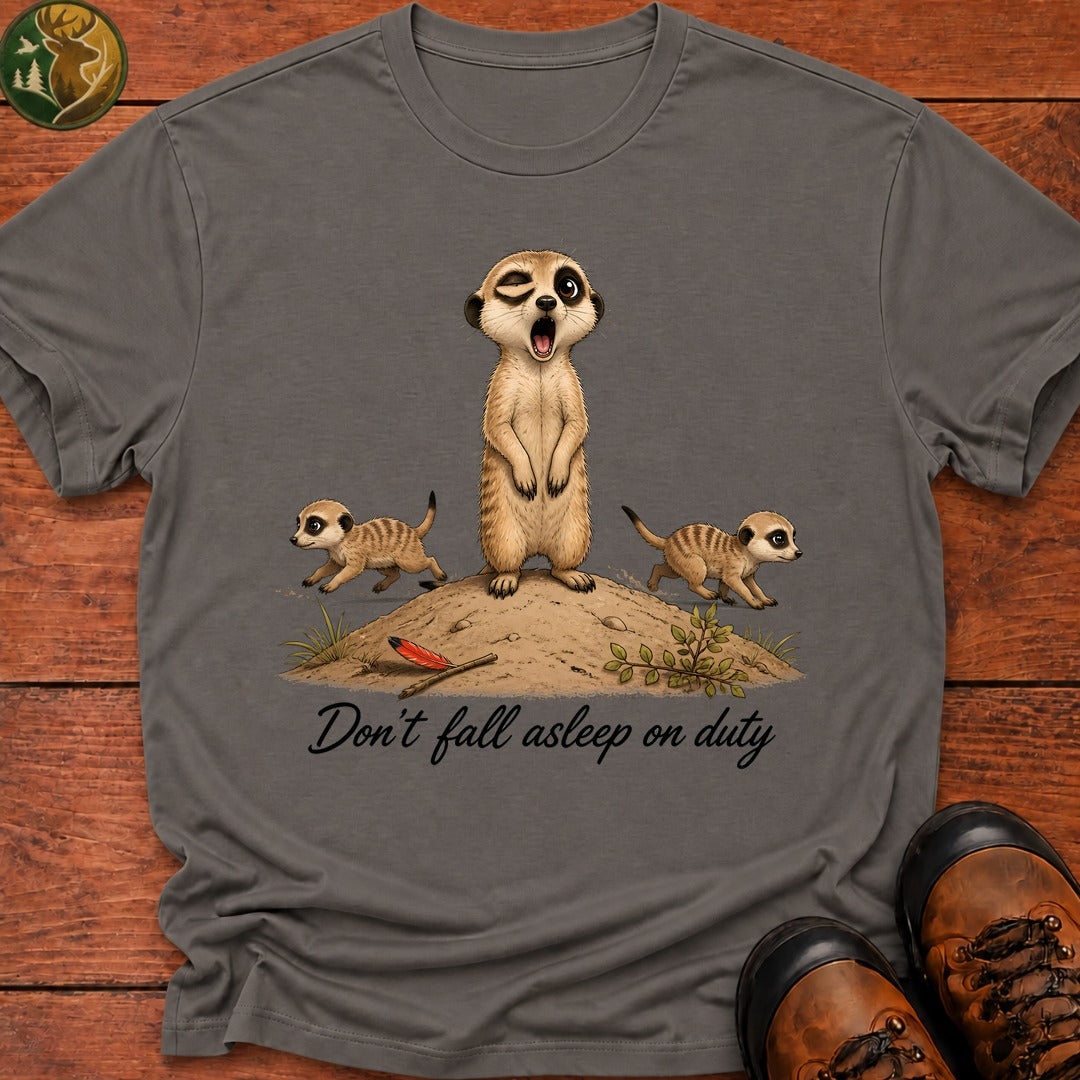 Don'T Fall Asleep On Duty T Shirt - Grey