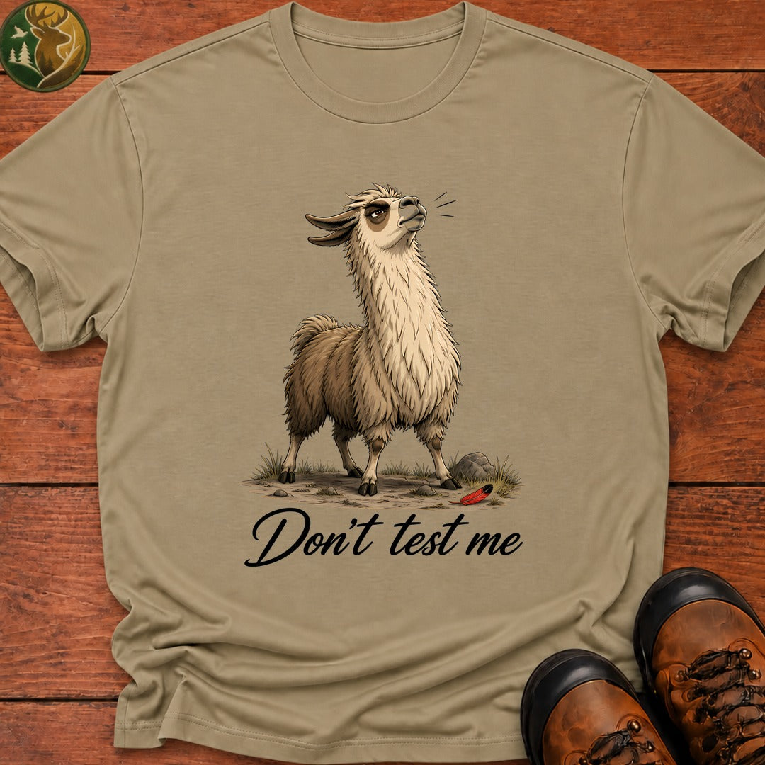 Don'T Test Me T-Shirt - Khaki