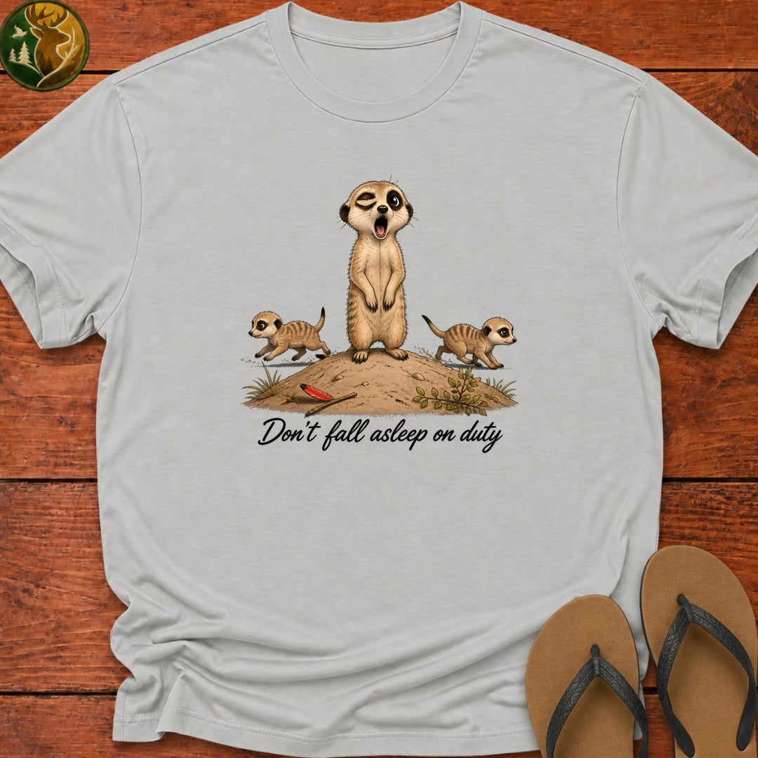 Don't Fall Asleep On Duty Kids T-Shirt - Ash