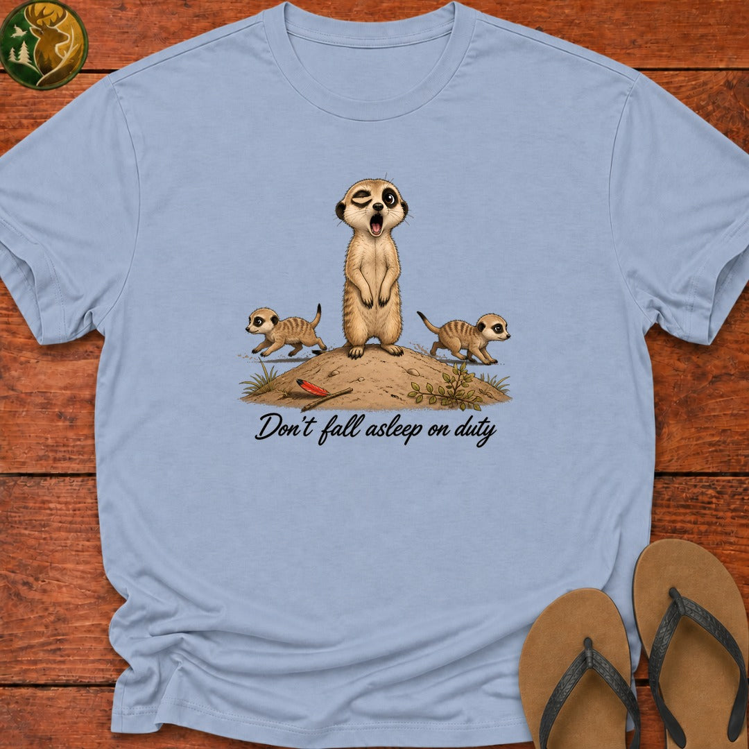 Don't Fall Asleep On Duty Kids T-Shirt - Light Blue