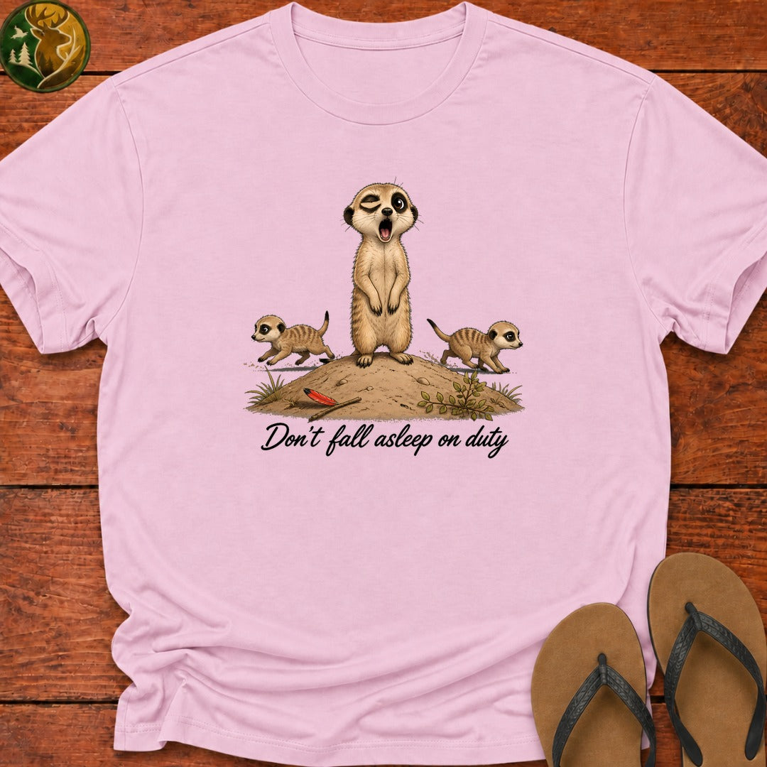 Don't Fall Asleep On Duty Kids T-Shirt - Light Pink