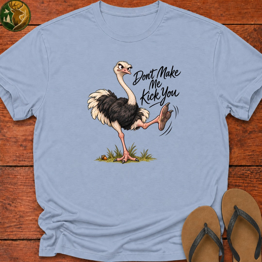 Don't Make Me Kick You Kids T-Shirt - Light Blue