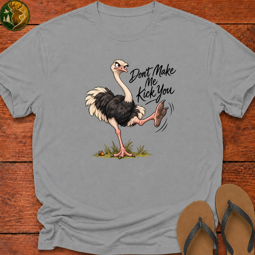 Don't Make Me Kick You Kids T-Shirt - Sport Grey
