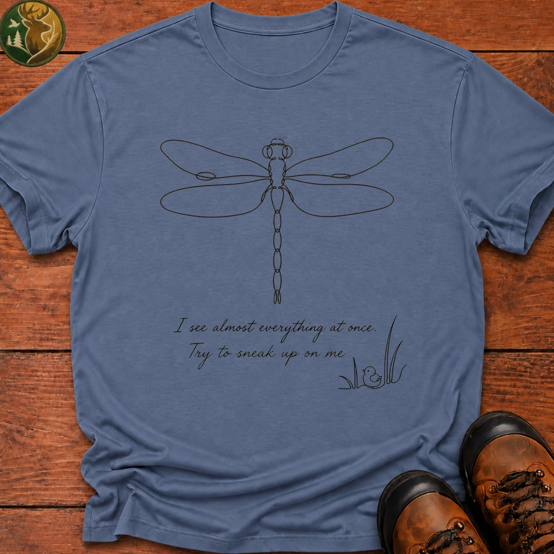 Dragonfly Doodle T Shirt - Blue Jean