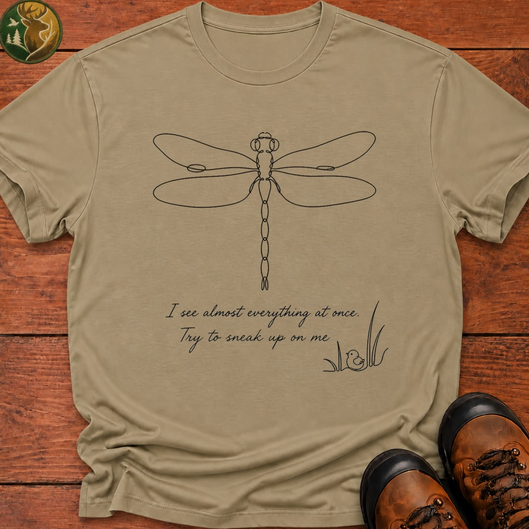 Dragonfly Doodle T Shirt - Khaki