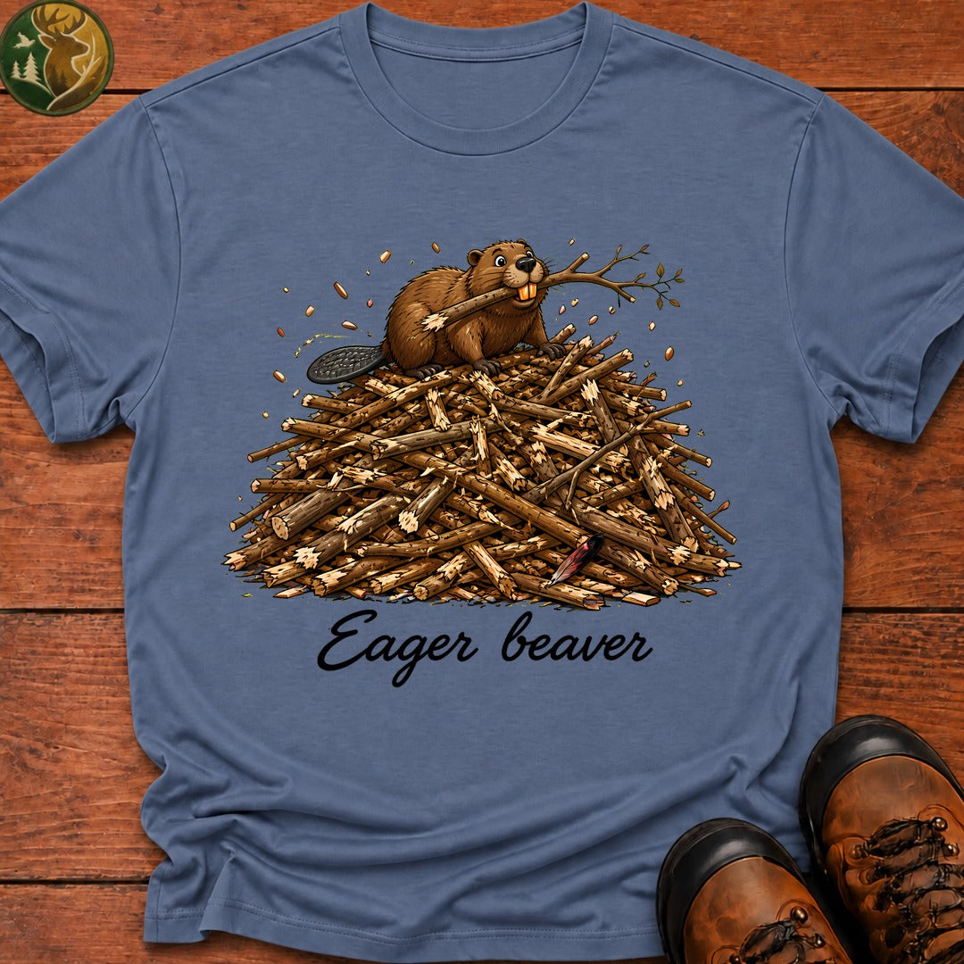 Eager Beaver T-Shirt - Blue Jean