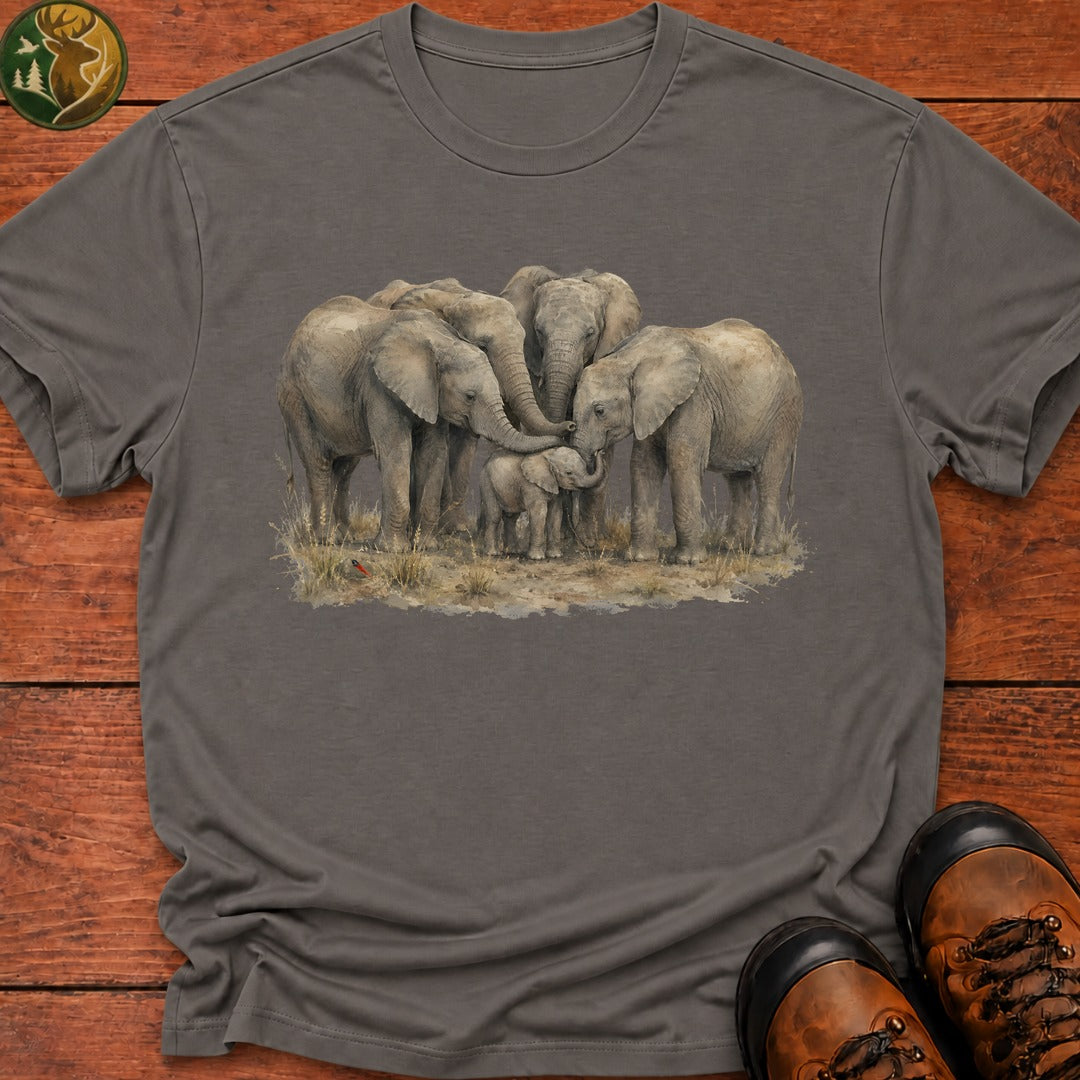 Elephant Matriarchy T Shirt - Grey