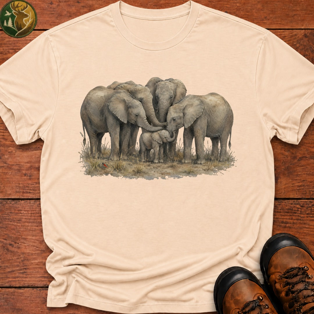 Elephant Matriarchy T Shirt - Ivory
