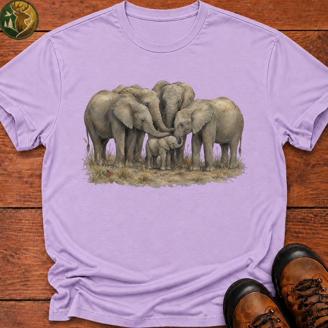 Elephant Matriarchy T Shirt - Orchid