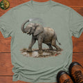 Elephant Mud Bath T Shirt - Bay