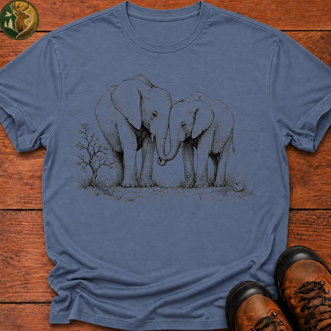 Elephant Vigil T Shirt - Blue Jean