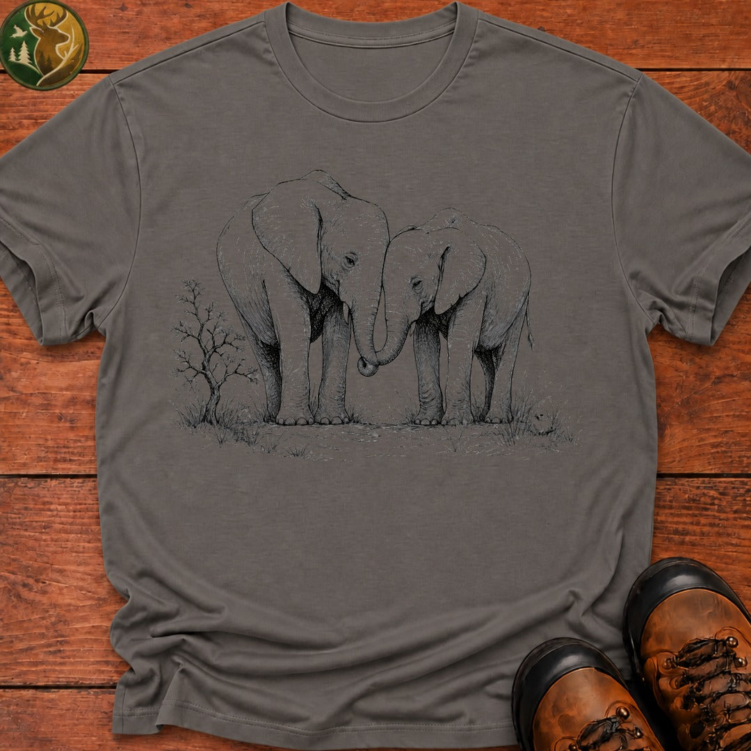 Elephant Vigil T Shirt - Grey