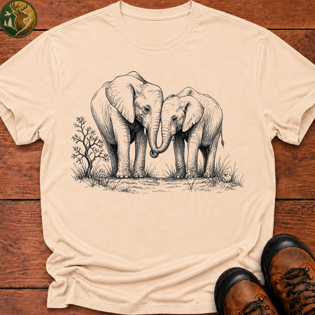 Elephant Vigil T Shirt - Ivory