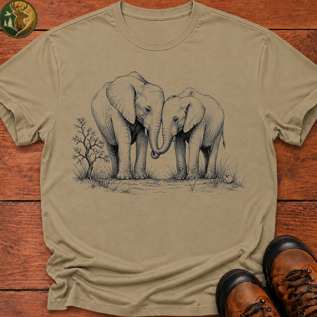 Elephant Vigil T Shirt - Khaki