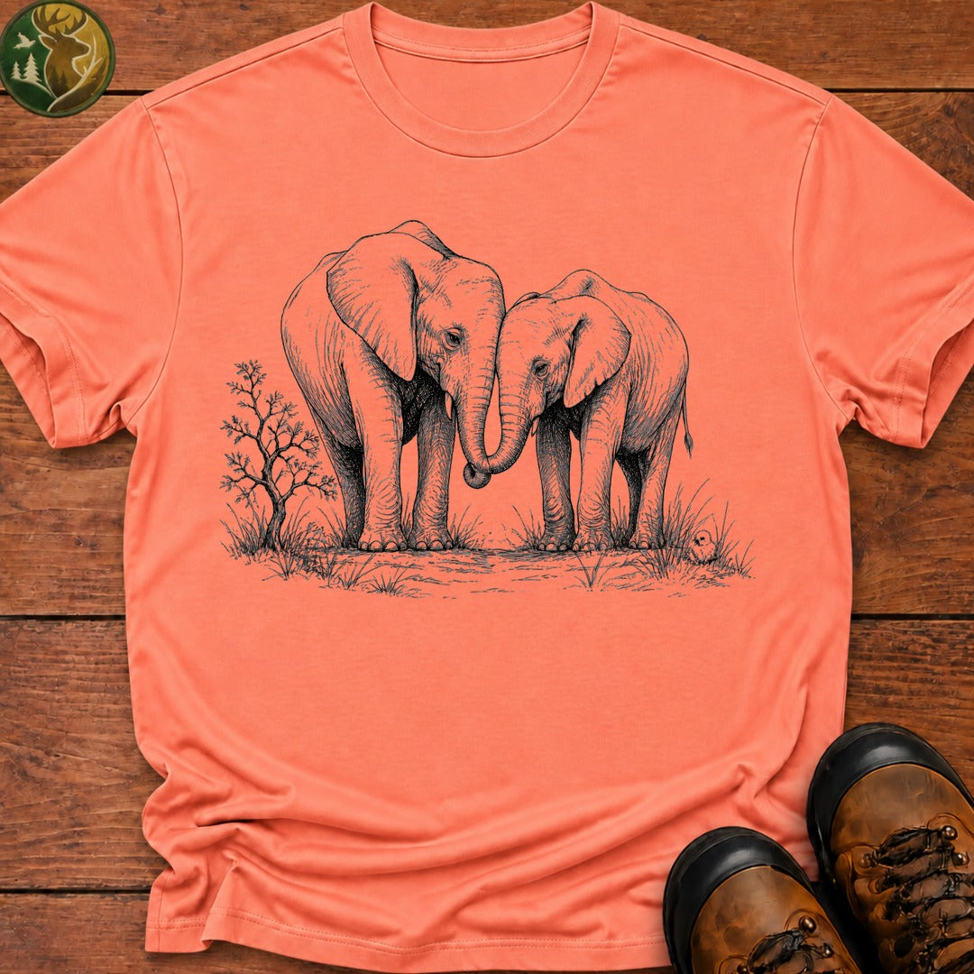 Elephant Vigil T Shirt - Melon