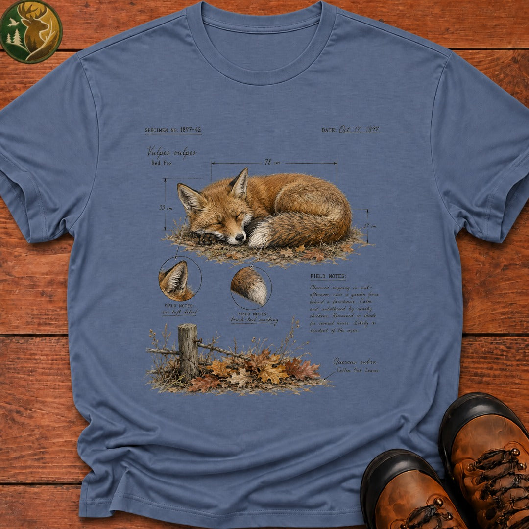 Fox Field Notes Color T Shirt - Blue Jean