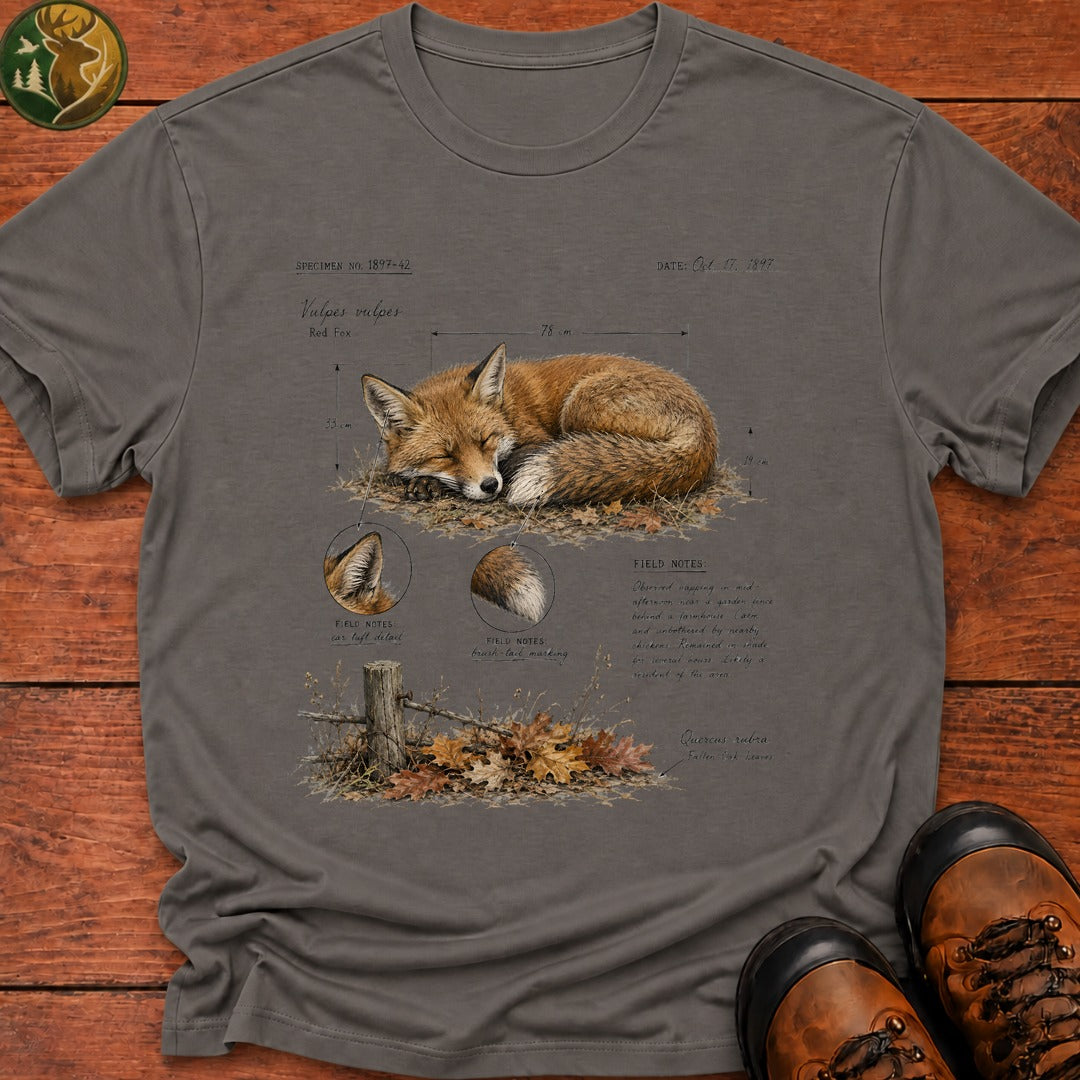 Fox Field Notes Color T Shirt - Grey